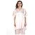 Thrill Peach Satin Night Suit Maternity Dress Half Sleeve For Women Free Size