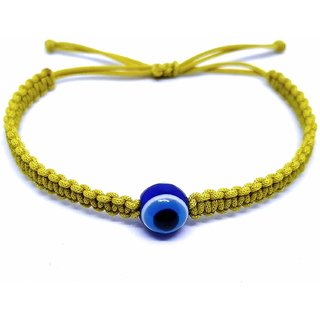                       Yuvi Shoppe Evil Eye Bracelet Adjustable Wrist band (Yellow)                                              