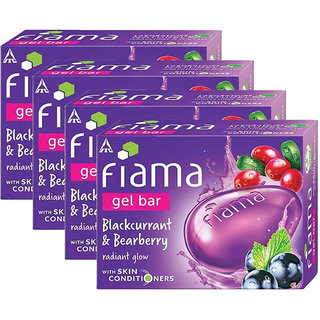                      Fiama Gel Bar Blackcurrant And Bearberry Radiant Glow 125gm Pack Of 4                                              