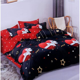Crown Queen Heavy Polycotton Double Bedsheet 90x 90with Two pillow Cover