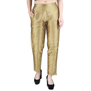 Buy SriSaras Women Black Silk Trousers  L Online at Best Prices in India   JioMart