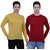 KETEX Round  neck spun cotton fullsleeves men's tshirt (PACK OF 2)