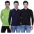 KETEX Henley  neck spun cotton fullsleeves men's tshirt (PACK OF 3)