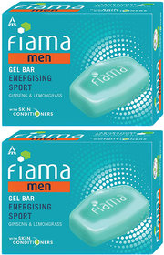 Fiama Men Gel Bar Energising Sport 125gm Pack Of 2