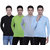 KETEX Henley  neck spun cotton fullsleeves men's tshirt (PACK OF 4)