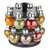 Aarvi 16 Piece Multipurpose 360 Revolving Stand Plastic Spice Rack/Masala Jar/Storage Jar/Condiment Set (Transparent)