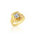 MissMister Micron Goldplated Princess Cut Imitation Diamond Solitaire Fashion Fingerring Women (MM5731ORMI)