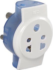 Reo-Havells 6A 3 Pin Multipurpose Adaptors (5 Pin) Blue (Pack Of 4)