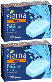 Fiama Men Gel Bar Refreshing Pulse 125gm Pack Of 2