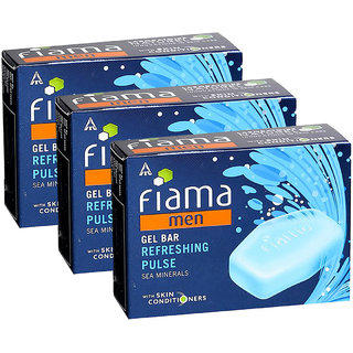 Fiama Men Gel Bar Refreshing Pulse 125gm Pack Of 3 Fiama Men Gel Bar Refreshing Pulse 125gm Pack Of 3