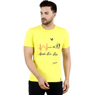 Shellocks Printed Round Neck Half Sleeve T-shirts For Men