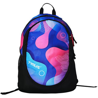 Timus Fleek Indigo Color Polyster Fabric 28Ltr Backpack With Headphone Slot - D14L28FL