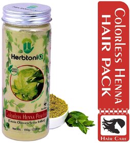 HerbtoniQ 100 Natural Colorless Henna Powder (Cassia Obovata/Senna Italica) For Hair (150 g)