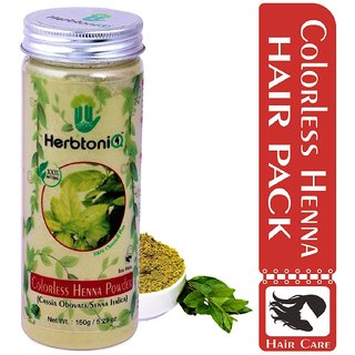 HerbtoniQ 100 Natural Colorless Henna Powder (Cassia Obovata/Senna Italica) For Hair (150 g)