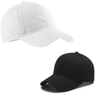 Hetshicreation Girls  Black And White Color exclusive Cotton Caps Combo