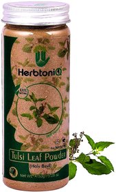 HerbtoniQ 100 Natural Organic Tulsi Leaf Powder (Holy Basil) For Face Pack And Hair Pack (Pack Of 1,150 g)