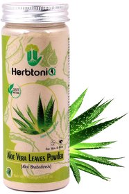 HerbtoniQ 100 Natural Aloevera Leaves Powder (Aloe Barbadensis) For Face Pack And Hair Pack (150 g)