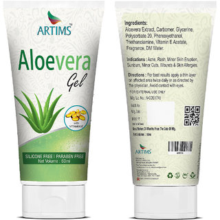 ARTIMS ALOEVERA GEL With Vitamin-E -Multipurpose Beauty Gel for Skin and Hair