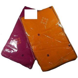                       Urantex  Cotton Towel (Pink and Orange)                                              