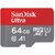SanDisk Ultra 64 GB Ultra SDHC Class 10 98 MB/s  Memory Card(With Adapter)