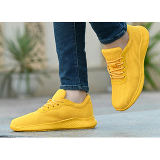 Buy Lejano Men s Stylish Casual Yellow Sneaker Shoes Online
