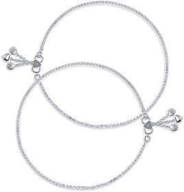 Elegant Box Silver Anklets-ANK076