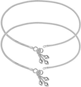 Fox Chain Silver Anklets-ANK078