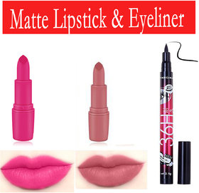 Makeup Beauty Lipstick Eyeliner Pack of 3