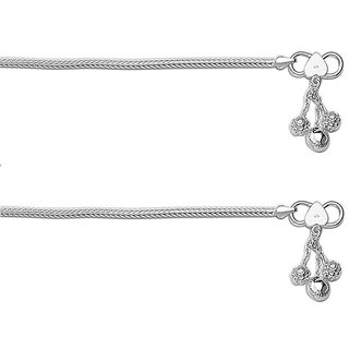 Plain Chain Silver Anklets-ANK055