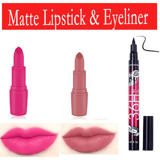                       Makeup Beauty Lipstick Eyeliner Pack of 3                                              