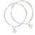 Flat Cutwork Chain Silver Anklets-ANK072