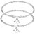 Silver Ethnic Heart Charm Anklet-ANK087