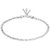 Silver Ethnic Heart Charm Anklet-ANK087