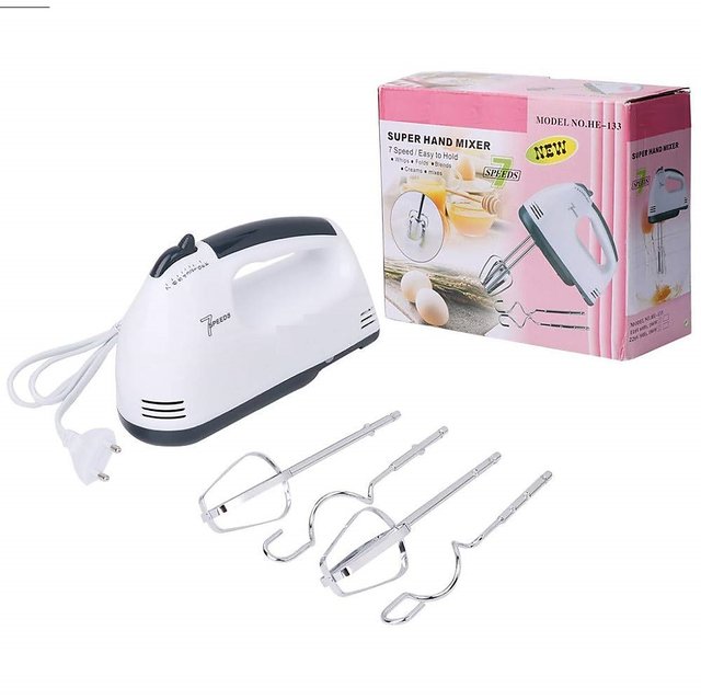 Electric Whisk,Hand Blender Fab Scarlett 7 Speed Hand Mixer Beater, Blade  Material: Stainless Steel