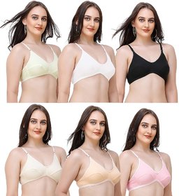 Miles of Style Women Full Coverage Non Padded Bra (Multicolor)