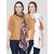 Get Wrapped Multi Polyester Printed Scarves for Women - Pack of 2