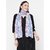 Get Wrapped Blue Polyester with Sequins Printed Scarf with Solid Border