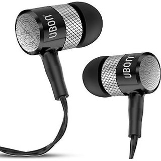 Ubon GT-43A Metal Universal Earphone/Handfree Wired Headset  (Black, In the Ear)