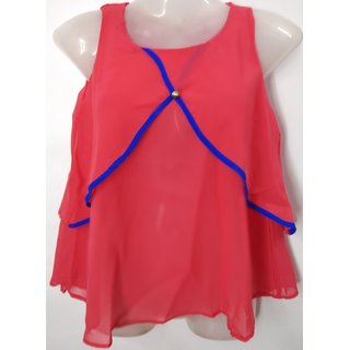                       Latest Party wear Hot Pink Crop Top for Girls                                              