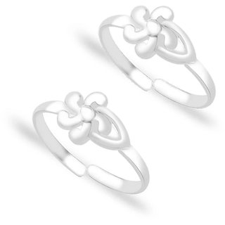                       Bloom Silver Toe Ring-TR244                                              