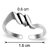 Spring Roll Silver Toe Ring-TR267