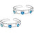 Gleaming Blue CZ Silver Toe Ring-TR366