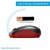 Portronics Toad 12 Bluetooth 2.4G Optical Mouse with Ergonomic Design, USB Receiver for Notebook, Laptop, Computer (Red)