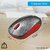 Portronics Toad 12 Bluetooth 2.4G Optical Mouse with Ergonomic Design, USB Receiver for Notebook, Laptop, Computer (Red)