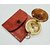 Brass compass push button lid mini compass with leather cover nautical gift