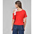 Raabta Red Single Shoulder  Waist Knot Top