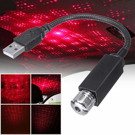 Pack Of 1 Threadstone MyAuto Universal LED Lamp Ambient USB Star Light Auto Roof Projector for Car, Bus,home ,ofc etc