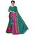 Meia Teal Aura Silk Woven Saree
