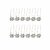 Maahal Bridal Rhinestone Hair Accessories/Fancy Juda Pins for Bun Decoration for Women and Girls (Silver) - Set of 12