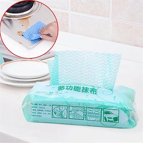 H'ENT 80PC Disposable Non-woven Fabric Non-stick Dish Cloth Wiping Rags Cleaning Cloth(TISSUE)